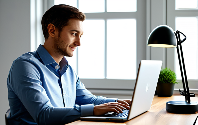 A professional individual, fully clothed in modest business casual attire, gently closing a laptop on a clean, modern desk in a dedicated home office space as warm natural light streams through a window. The scene emphasizes clear digital boundaries and a healthy work-life balance. The person has a calm and relaxed expression, indicating a peaceful transition from work mode. The overall atmosphere is serene and organized, highlighting a mindful approach to technology. safe for work, appropriate content, fully clothed, professional, perfect anatomy, correct proportions, natural pose, well-formed hands, proper finger count, natural body proportions, professional photography, high quality, realistic, detailed, soft lighting.